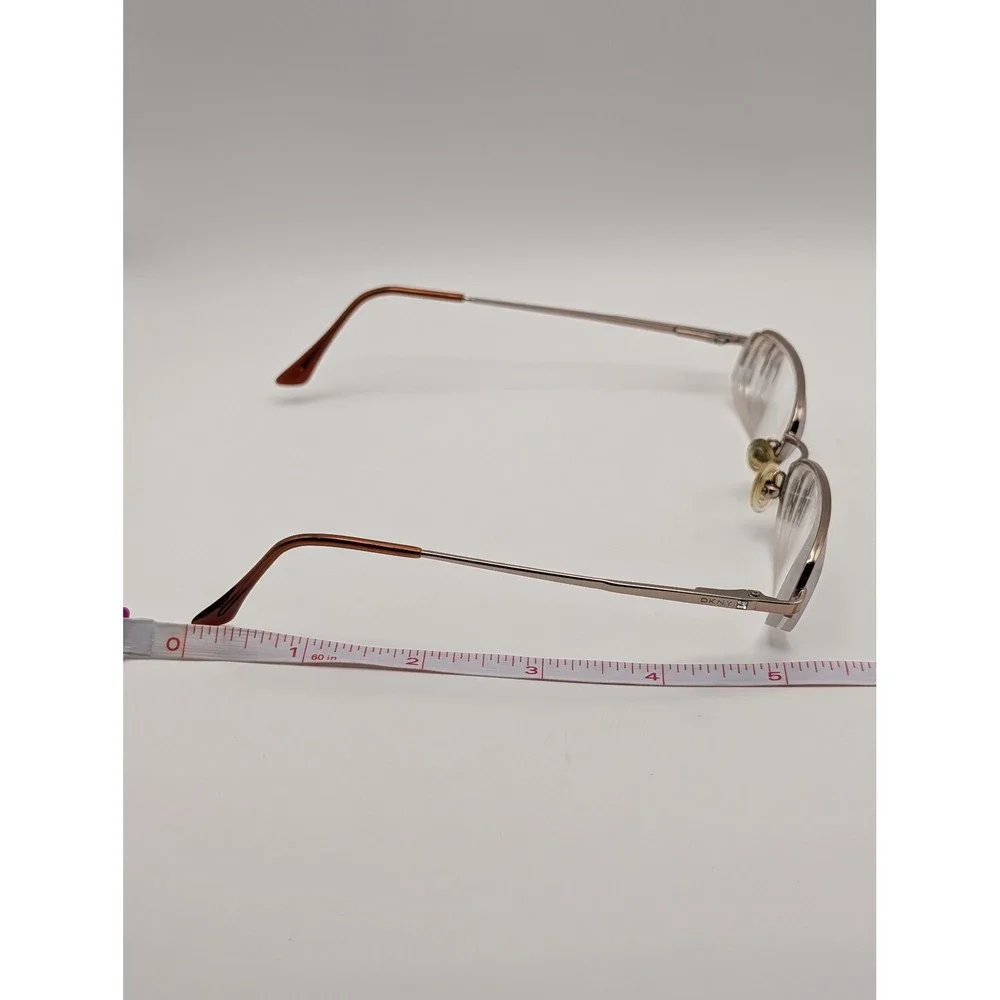 DKNY DY5541-B Eyeglasses Frames Only Rose Gold Half Rim Tortoise Temples 50mm